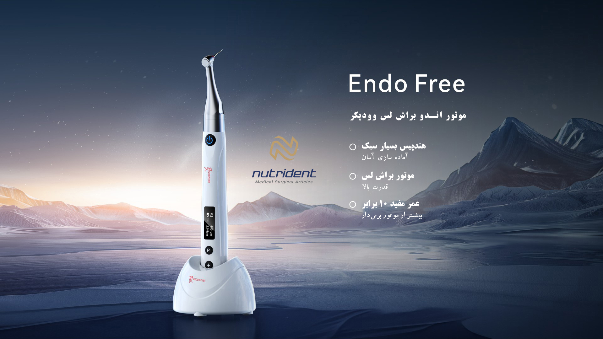 خرید اندوموتور وودپکر Woodpecker Endo Free برای آماده‌سازی دقیق و راحت کانال ریشه